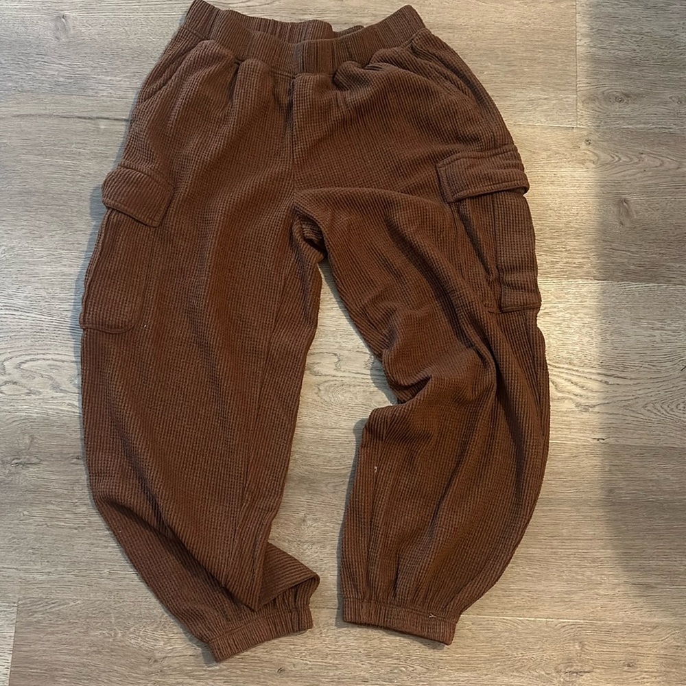 Aerie waffle cargo joggers